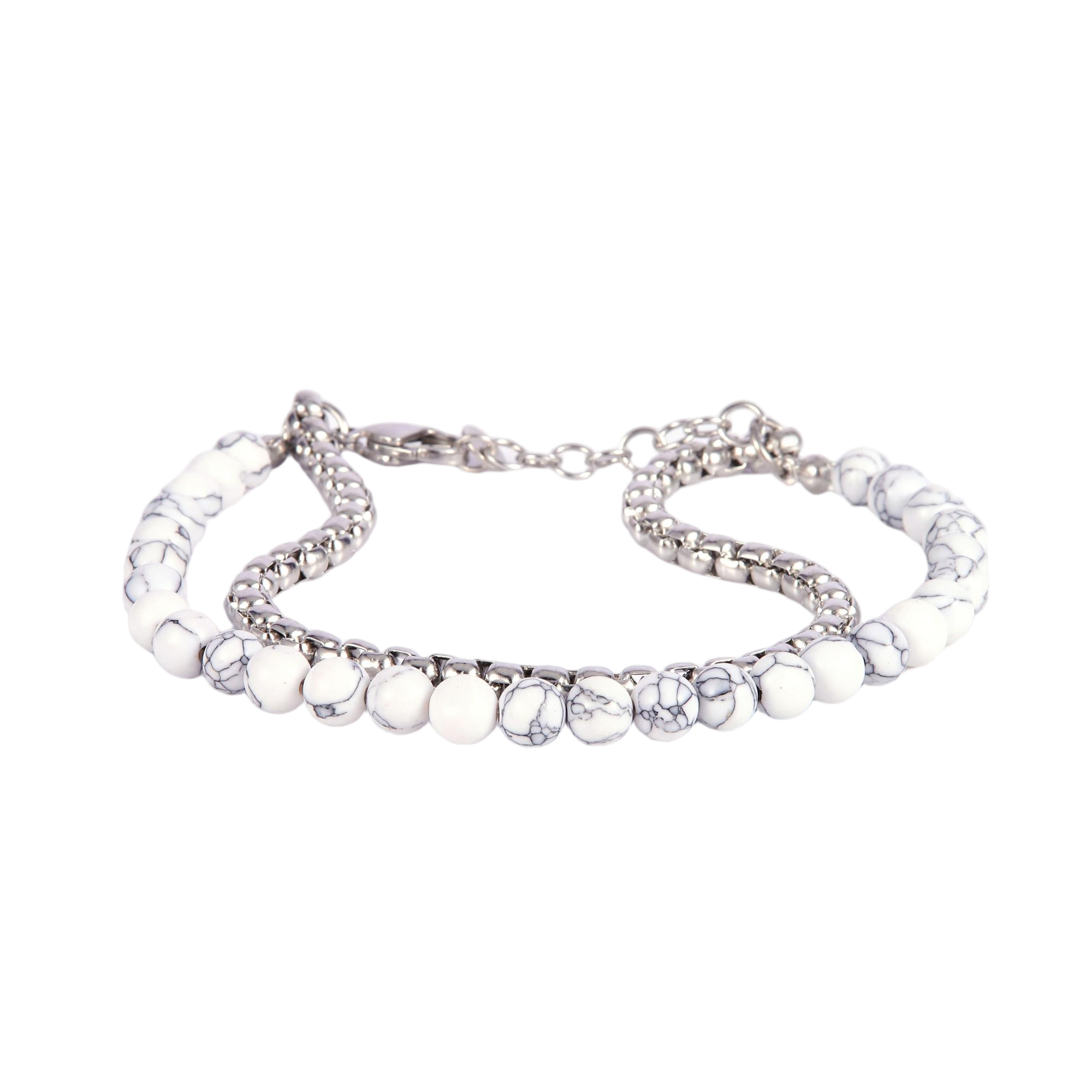 Mens Chain & Beaded Bracelet Set - Gallery 10