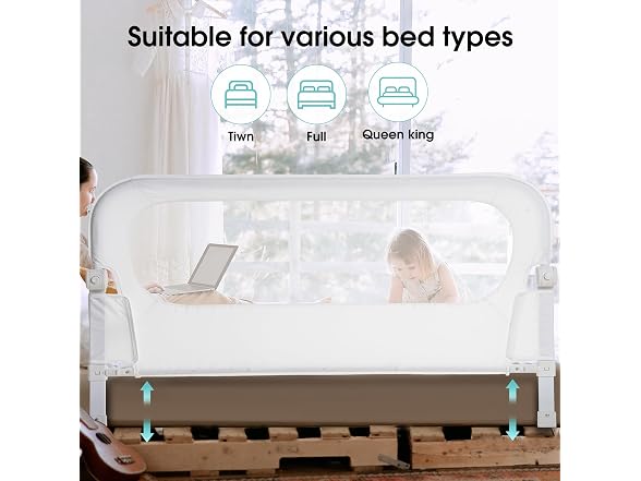 NUTIKAS 59in Baby Bed Rail Guard Toddler
