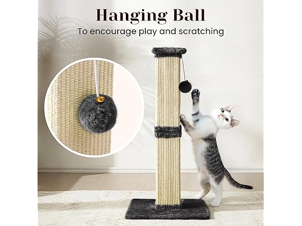 Fansafurn Tall Cat Scratching Post, 32''