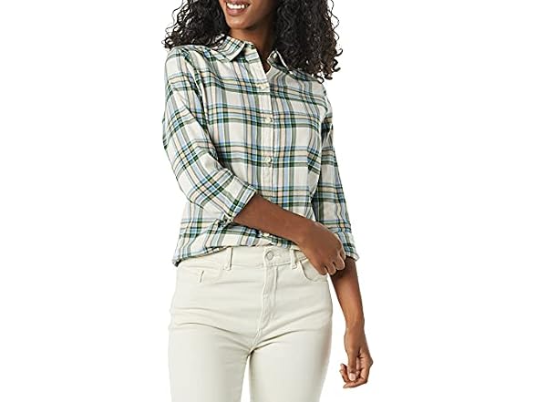 Ivory Green Alpine Plaid