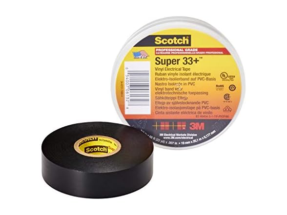 Scotch Super 33+ Vinyl Electrical Tape, 3/4 in x 66 f
