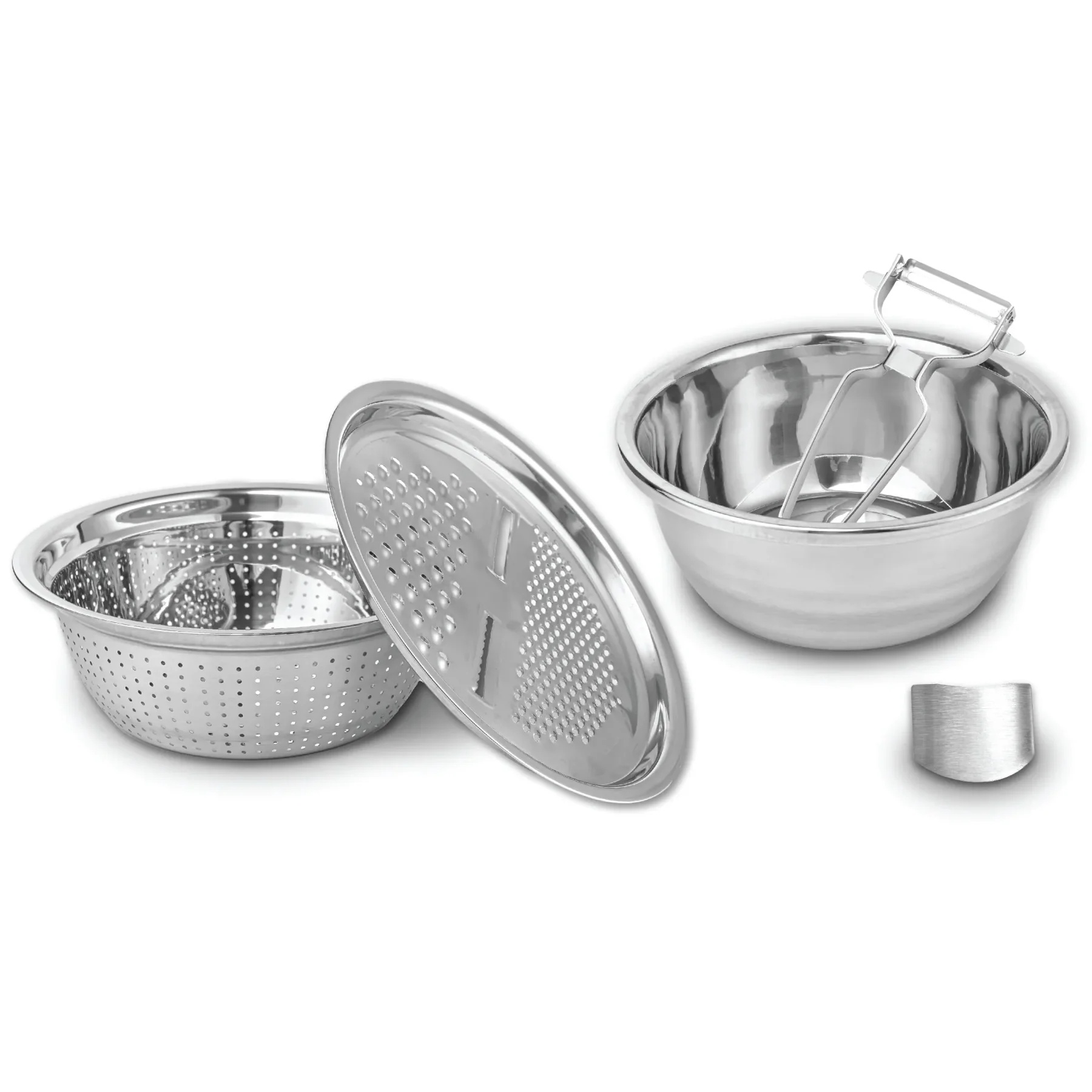 Le Regalo 5 Piece Stainless Steel Colander - Gallery 2