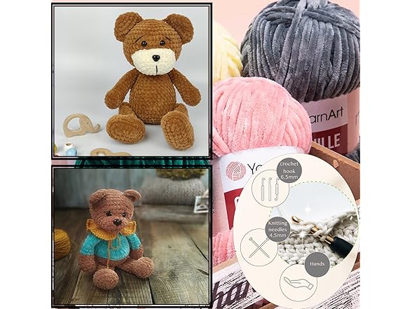 Art of Yarn 2 Skein Yarn Art Chenille Yarn