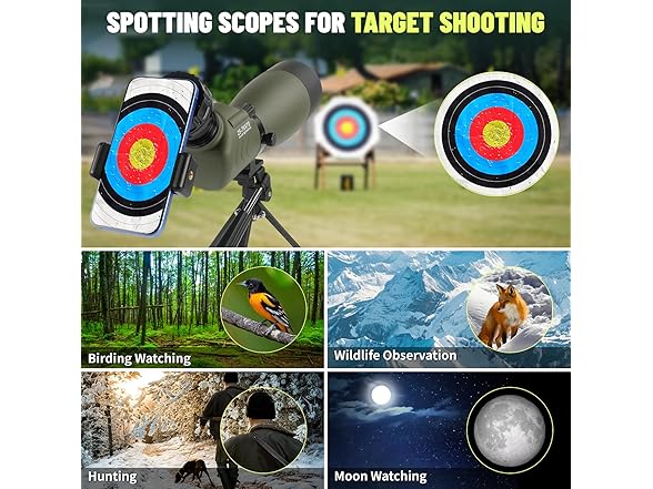 25-75x70 HD Spotting Scope with BAK4 Prism FMC Lens