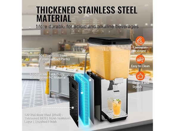 Commercial Beverage Dispenser, 18 L / 19
