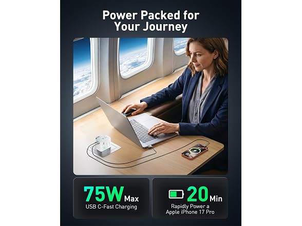 Wollzz 75W Tiny Universal Travel Adapter