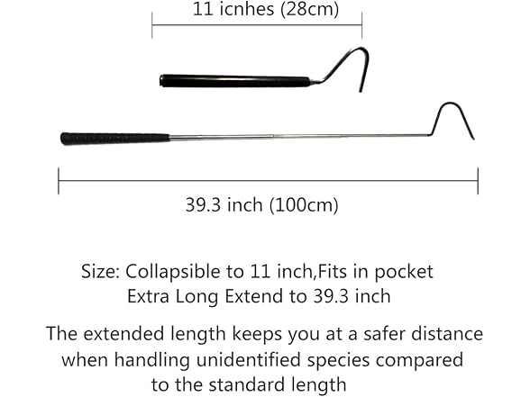 ayamaya Collapsible Snake Hook Extend to 39.