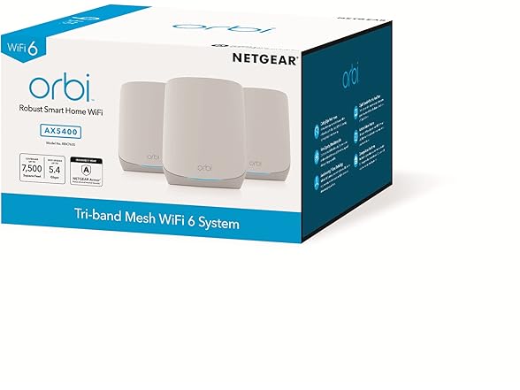 Netgear RBK763-100NAR NETGEAR Orbi Whole Home WiFi 6 (Open Box)