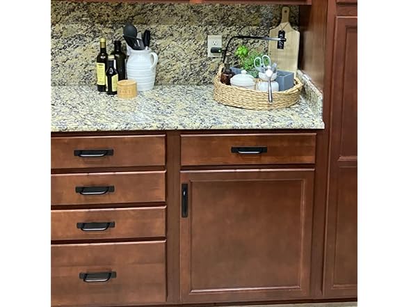 Matte Black Round Cabinet Handles