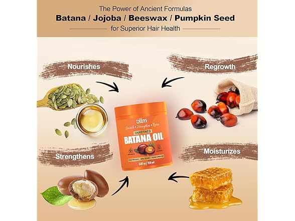 OLLM Raw Batana Oil for Hair Growth - 5oz