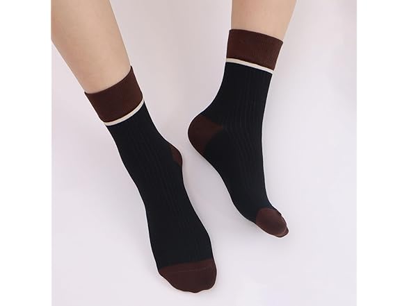 Sakusock Women's Cotton Crew Socks 4 Pairs 8-11