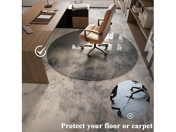 ZENOMIRRIS Tempered Glass Desk Mat