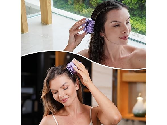 SHINLEA 2 in 1 Scalp Massager Purple