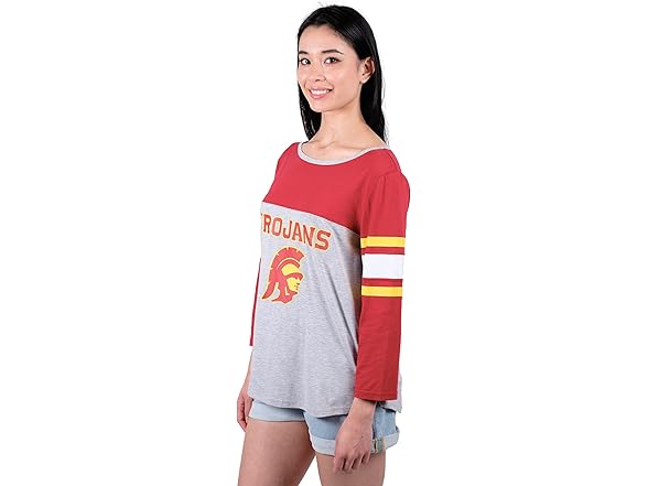 TROJANS L/S Assist Tee Cardinal Red (Small)
