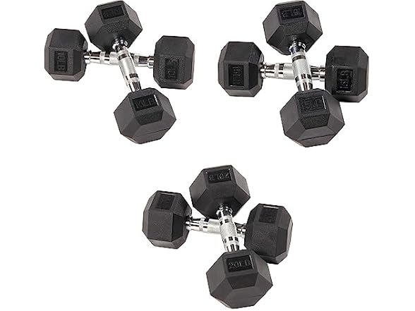 Fitvids Dumbbell, Set 10, 15, 20LB Pairs