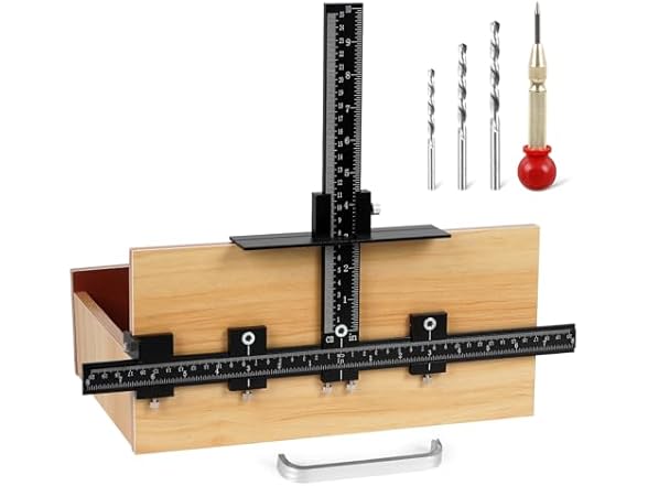 Aluminum Cabinet Hardware Jig, Punch Drill Guide