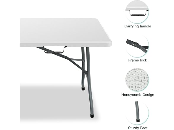 FWTI DEAL FWTI DEAL 6ft Plastic Folding Table