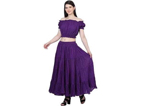 Wevez Women (0X-3X) Women's Maxi Skirt Gypsy Skirt