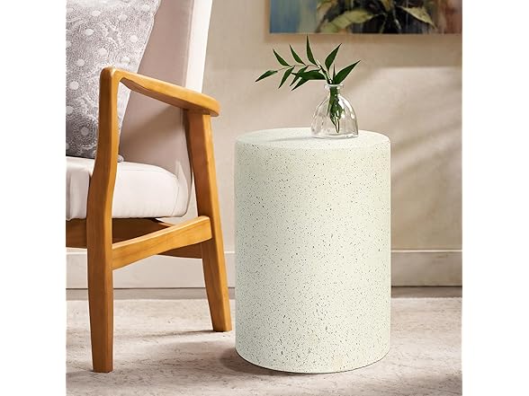 LuxenHome Outdoor Side Table, 18 Inch