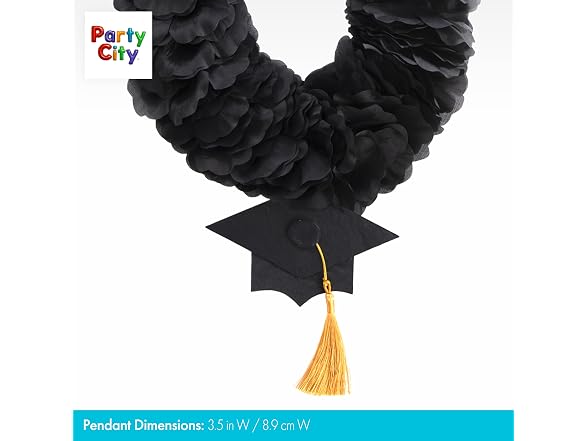 Party City Graduation Black Lei 6 Count