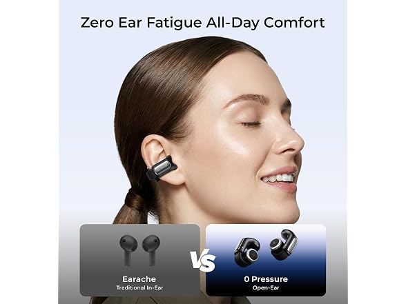 LC-dolida Open-Ear Earbuds LED Display