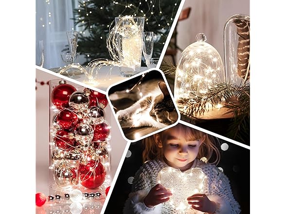 Lakumu 4Pk 100 LED Fairy Lights-Choose Color