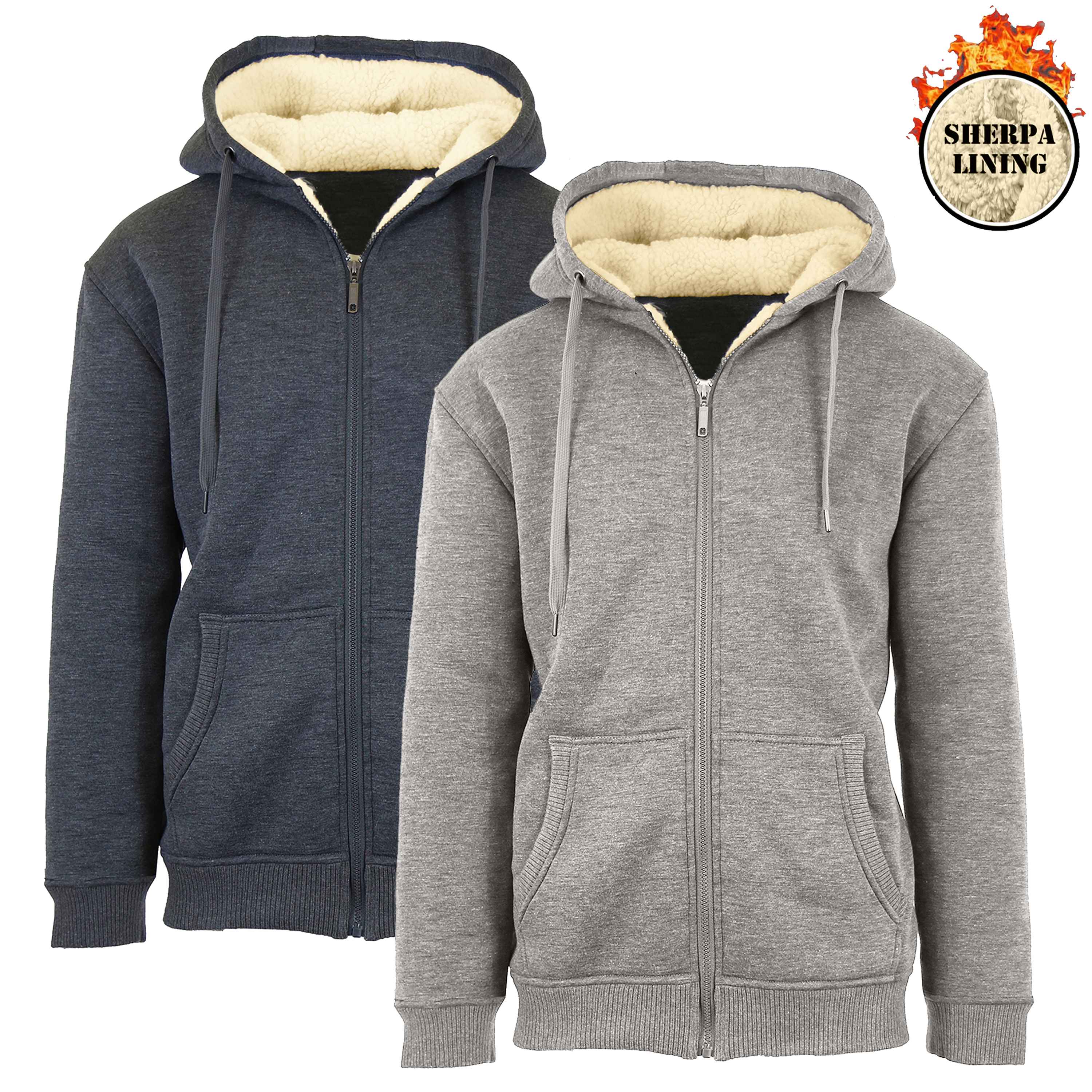 Super Heavyweight Sherpa Zip Hoodie (1 or 2pk) - Gallery 20