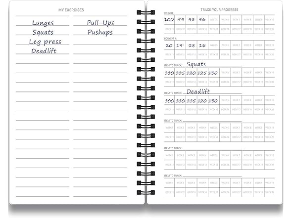 Fitness Log Book & Workout Planner