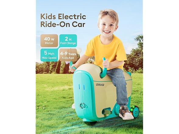 Gyroor GNU Kids Ride On Airplane Suitcase