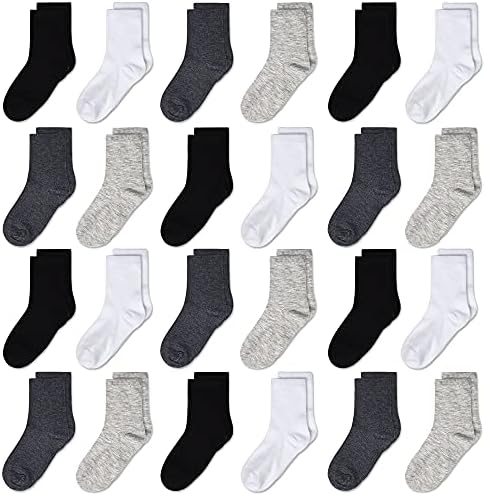 24 Pairs Cozy Athletic Crew Socks