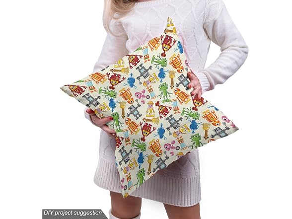 Ambesonne Robot Fabric by The Yard