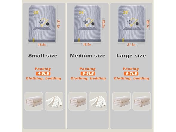 Briono 10-Pack Vacuum Bags for Travel