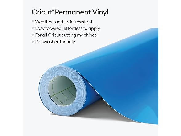 Cricut Premium Permanent Vinyl Roll- Med Blue