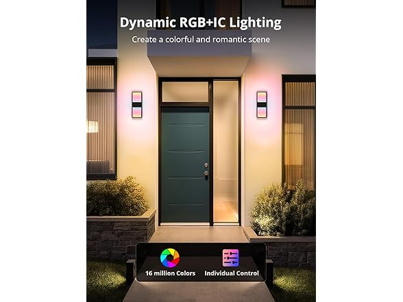 SMAVISTA Smart RGBCW Outdoor Wall Lights