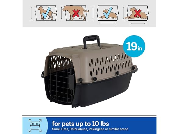 Petmate Vari Dog Kennel, Carrier, XS 19in