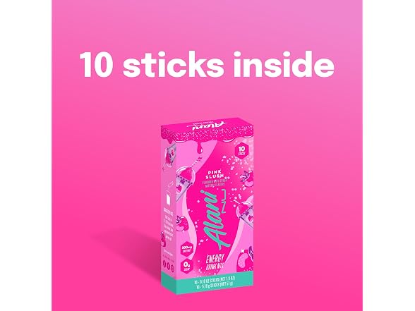 10CT Alani Nu PINK SLUSH Energy Sticks, Energy Drink Powder