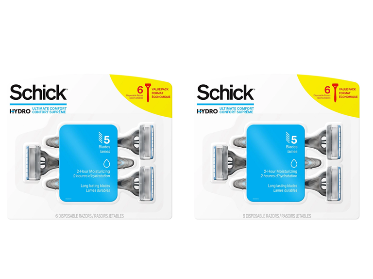 5 Blade Disposable Razor, 6ct (Pack of 2)