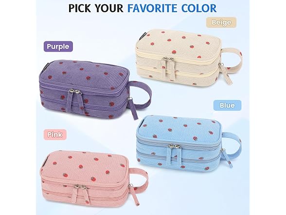 Large Pencil Case Pouch, High Capacity