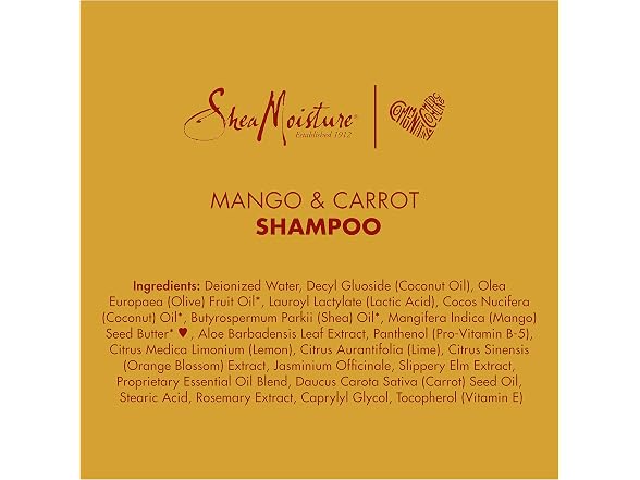 Shea Moisture Kids Shampoo Mango Carrot 8oz