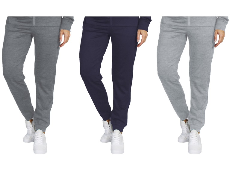 GBH WC-----(Women's 3Pack Pants) / MJJ-601/ CH-NV-HG / S Small 3Pk Womens Loose Fit Active Track Pants Charcoal - Navy - Heather Grey