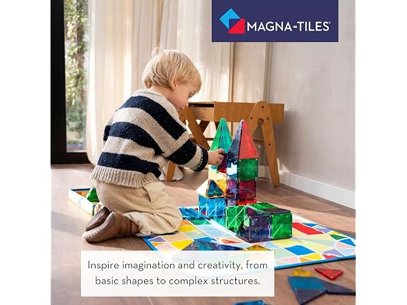MAGNA-TILES Classic 100-Piece Magnetic Construction Set