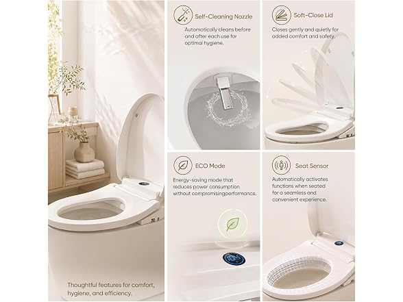 GAICOM Elongated Bidet Toilet Seat