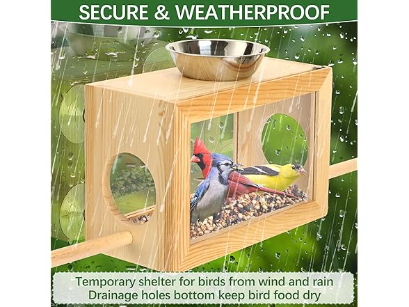 CypherX Window Bird Feeders for Outdoor