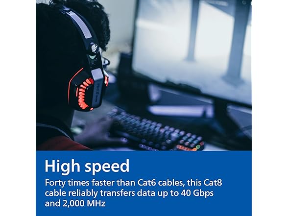 Philips Philips Cat8 Ethernet Cable, Extra Long
