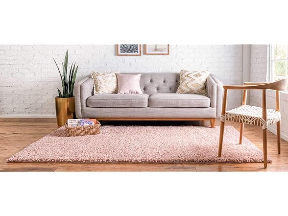 Unique Loom Davos Shag Collection Area Rug, 5' 3" x 8'