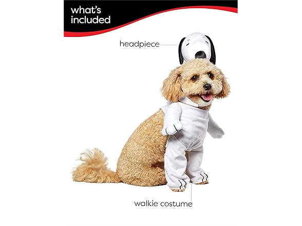 Peanuts: Snoopy Pet Costume for For Dogs or Cats