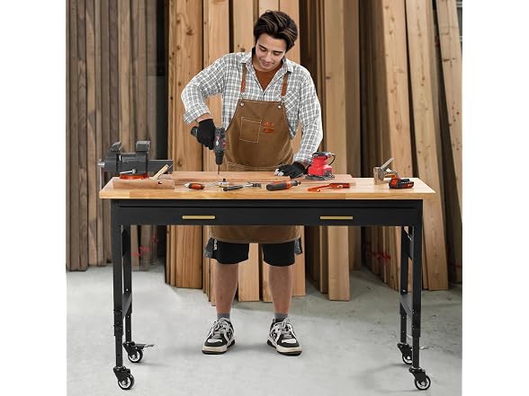 60-inch Adjustable Workbench, 1500 lbs Load