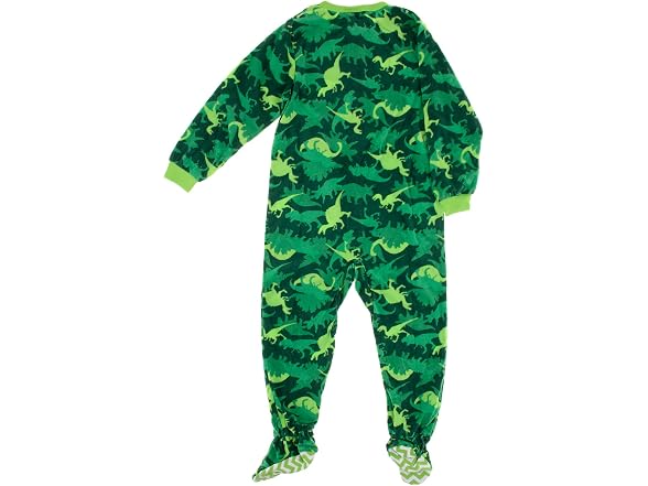Komar Kids Men (XL) Dinosaur Fleece Footed Pajamas