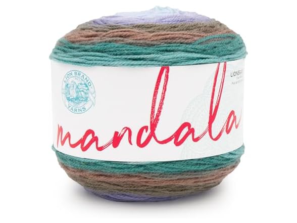 Lion Brand Yarn, Multicolor Varigated Mandala