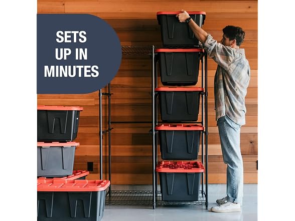 CleverMade Double Tote Tower 10-Bin Organizer Rack